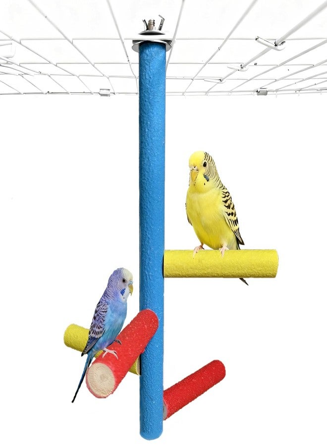 Hamiledyi Bird Perch Stand Toy Parrot Multi Branch Paw Grinding Stick Cage Accessories Playground Exercise Toys for Parakeet Cockatiel Conures Lovebird Finch - Image 1